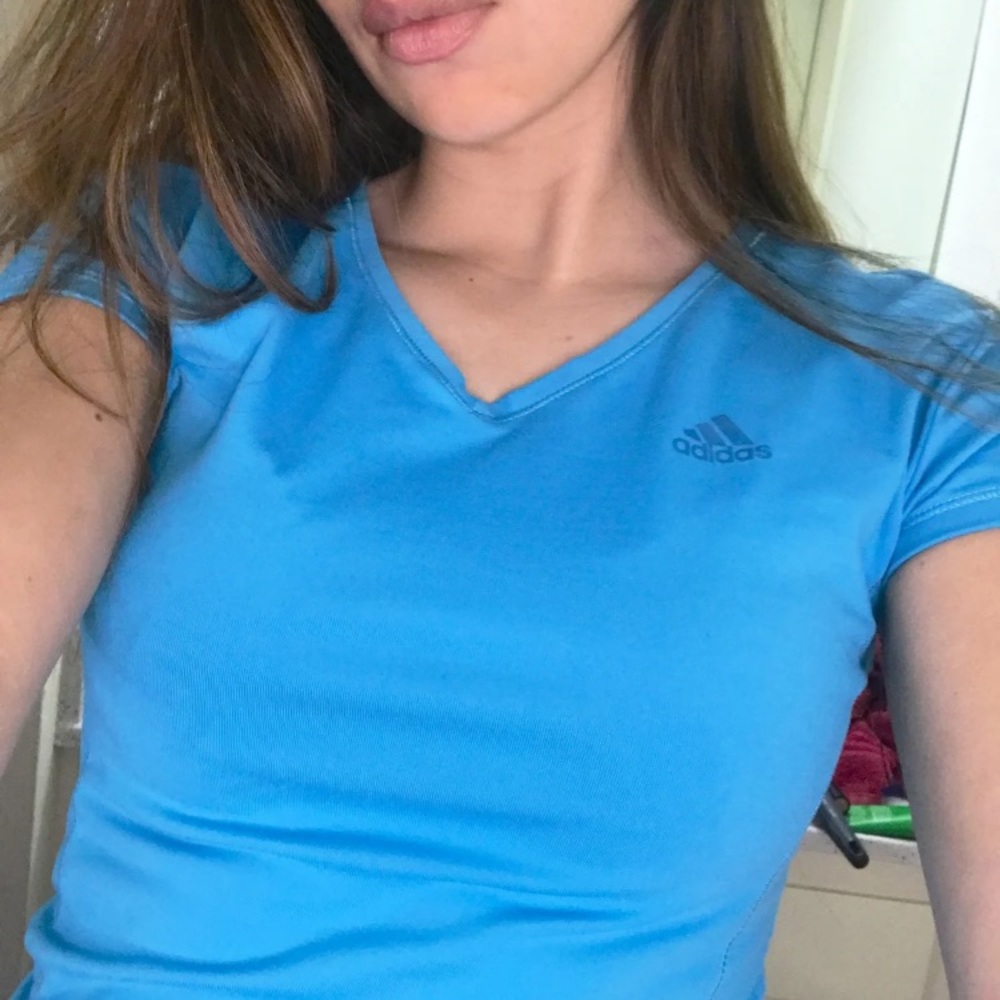 Blue adidas top